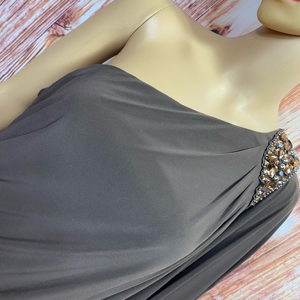 R&M Richards Beaded One Shoulder Dress - Picture 2 of 12